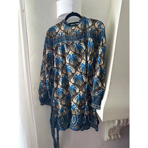 FARM Rio Cocopalm Beige Mini Dress S - Picture 7 of 7